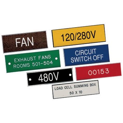 electrical enclosure nameplate|labels for electrical panels.